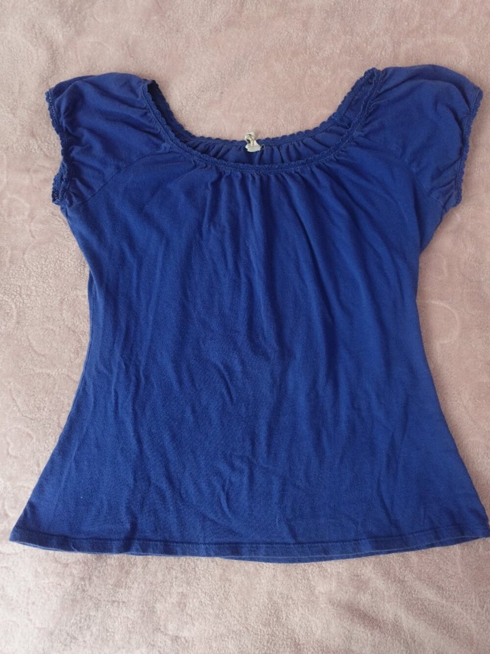 Gap Women's/Junior's Blue Puff Sleeved Blouse